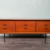 Pamono Vintage Italian Chest of Drawers in Teak and Metal Legs, 1950s Discount
