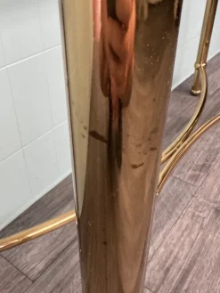 Pamono Vintage Italian Console in Brass Metal and Edged Glass Top, 1980s Best