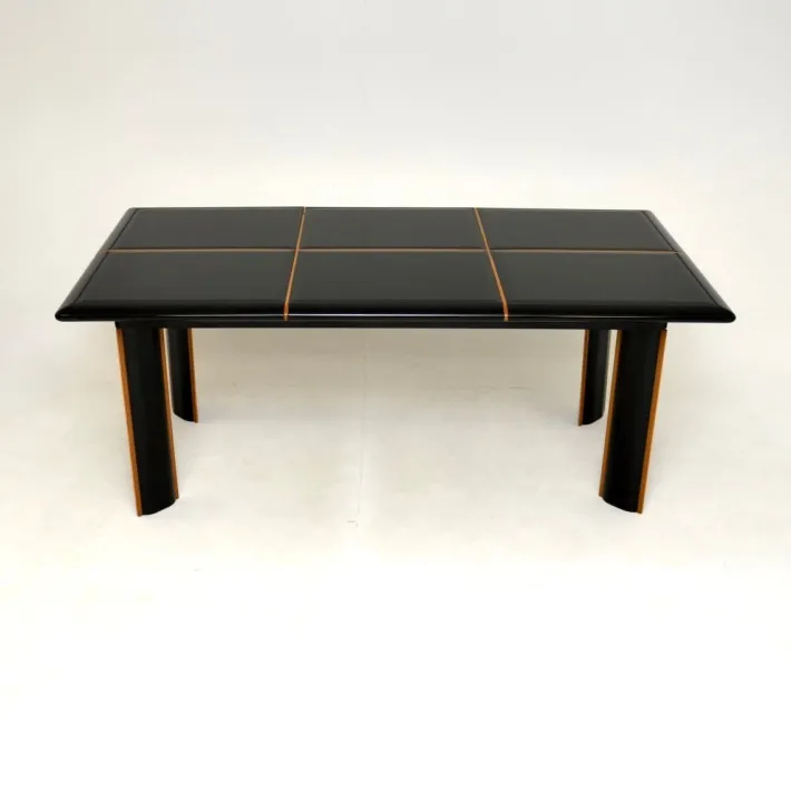 Pamono Vintage Italian Lacquered Dining Table and Chairs attributed to Pierre Cardin for Roche Bobois, 1970s, Set of 7 Online