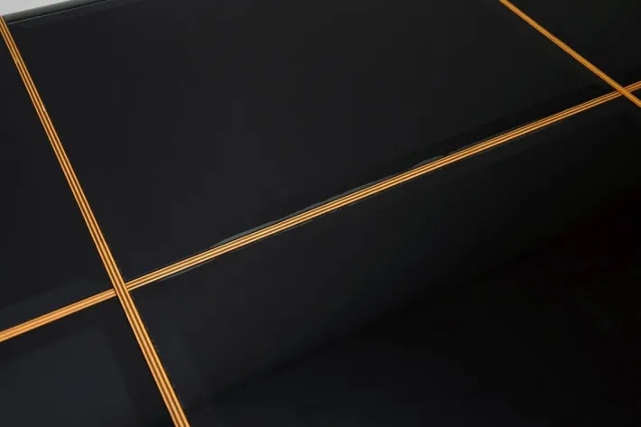 Pamono Vintage Italian Lacquered Dining Table and Chairs attributed to Pierre Cardin for Roche Bobois, 1970s, Set of 7 Online