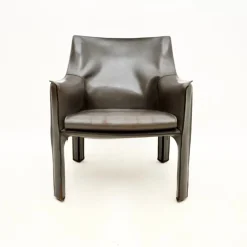 Pamono Vintage Italian Leather CAB Armchair attributed to Mario Bellini for Cassina, 1970s Sale
