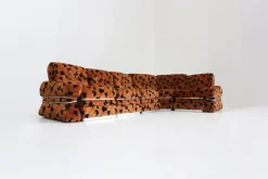 Pamono Vintage Italian Modular Sofa in Orange Velvet, 1970s, Set of 5 Clearance