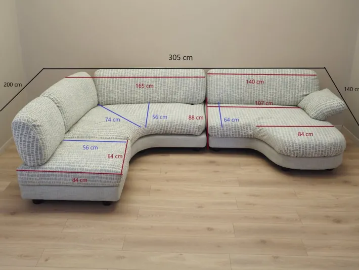 Pamono Vintage Italian Modular Three-Piece Corner Sofa, 1970s, Set of 3