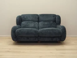 Pamono Vintage Italian Navy Blue Velour Sofa, 1970s Sale