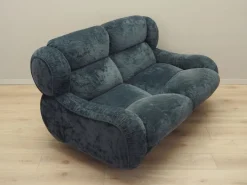 Pamono Vintage Italian Navy Blue Velour Sofa, 1970s Sale