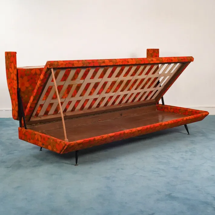 Pamono Vintage Italian Orange Sofa, 1960s