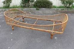 Pamono Vintage Italian Rattan Bed, 1960s Sale