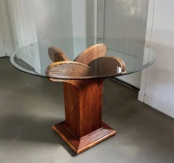 Pamono Vintage Italian Round Dining Table from Vivai Del Sud, 1970s Outlet