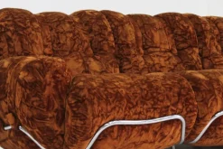 Pamono Vintage Italian Three-Seater Sofa in Velvet, 1970s Best