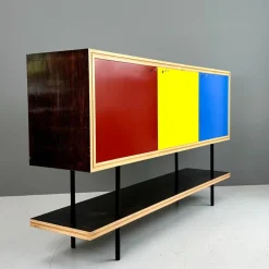 Pamono Vintage Italian Tricolore Highboard, 1960s Sale