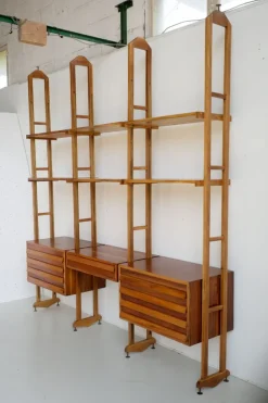 Pamono Vintage Italian Walnut Bookcase, 1955 Sale