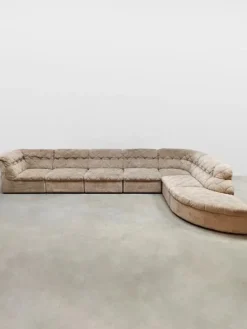Pamono Vintage Ivory Beige Modular Sofa from Laauser, 1970s, Set of 7
