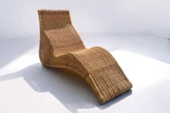 Pamono Vintage Karlskrona Wicker Chaise Lounge by Carl Öjerstam for Ikea New