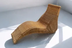 Pamono Vintage Karlskrona Wicker Chaise Lounge by Carl Öjerstam for Ikea New