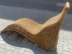 Pamono Vintage Karlskrona Wicker Chaise Lounge by Carl Öjerstam for Ikea New