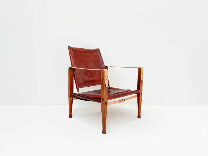 Pamono Vintage KK47000 Safari Chair in Leather by Kaare Klint for Rud Rasmussen, Denmark, 1930s Best