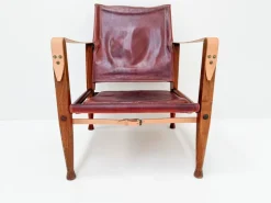 Pamono Vintage KK47000 Safari Chair in Leather by Kaare Klint for Rud Rasmussen, Denmark, 1930s Best