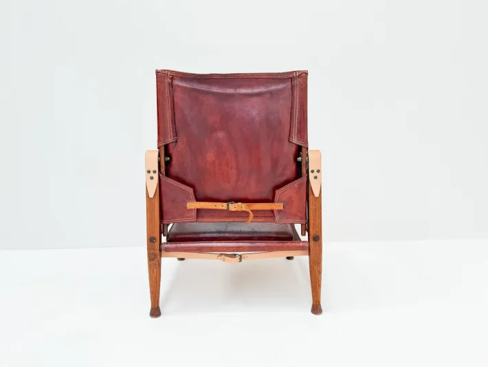 Pamono Vintage KK47000 Safari Chair in Leather by Kaare Klint for Rud Rasmussen, Denmark, 1930s Best