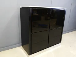 Pamono Vintage Lacquer and Marble Bar Cabinet, 1970s Hot