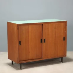Pamono Vintage Laminate and Teak Veneer Cupboard, Italy, 1960s Online