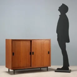 Pamono Vintage Laminate and Teak Veneer Cupboard, Italy, 1960s Online