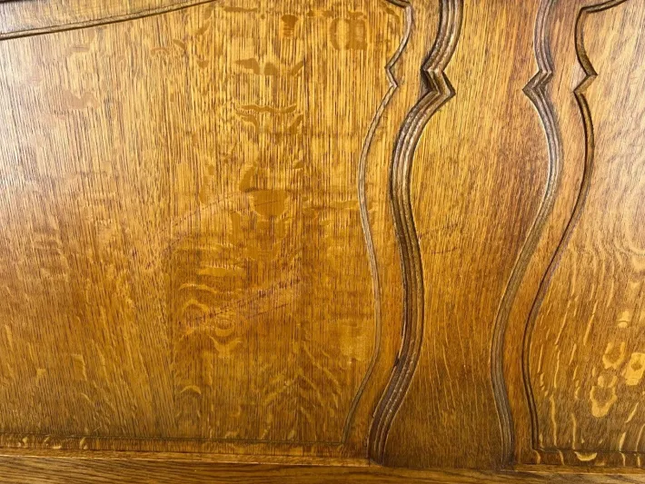 Pamono Vintage Louis XV French Double Bed in Oak Sale