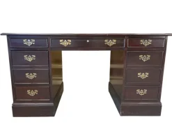 Pamono Vintage Mahogany Executive Desk with Leather Top from Sligh Outlet