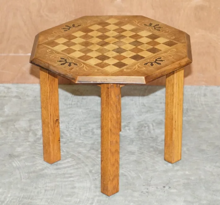 Pamono Vintage Mahogany Satinwood & Walnut Chess Games Table Ideal as a Side End Piece Clearance