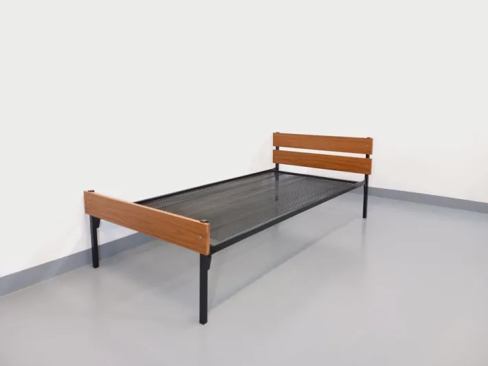 Pamono Vintage Metal and Formica Bed, 1960s Hot