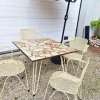 Pamono Vintage Metal Patio Outdoor Garden Set in Wire Mesh, 1960, Set of 5 Hot