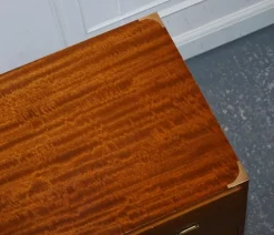 Pamono Vintage Military Campaign Chest of Drawers with Aged Red Leather Outlet