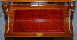 Pamono Vintage Military Campaign Chest of Drawers with Aged Red Leather Outlet