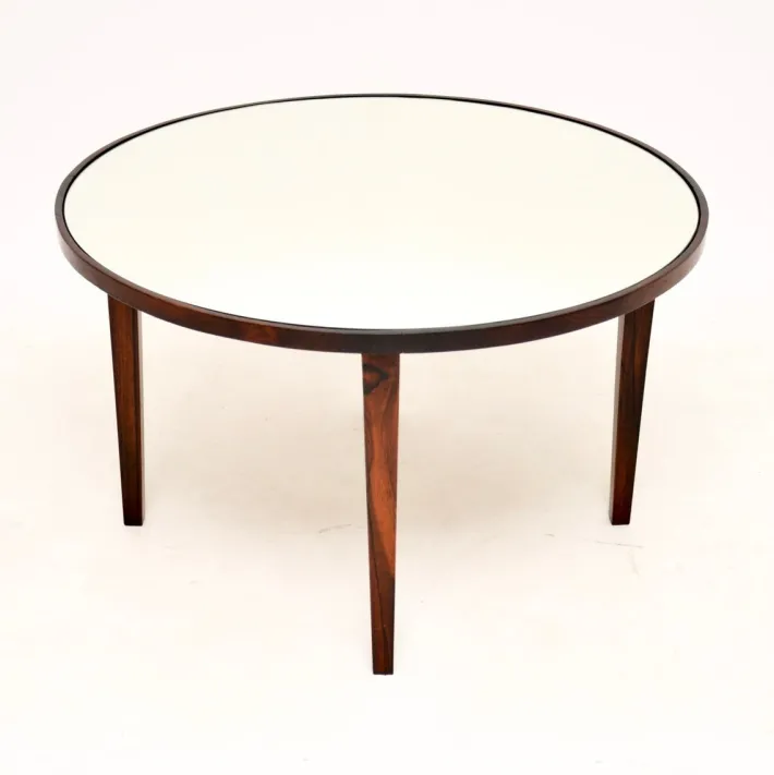 Pamono Vintage Mirrored Rosewood Coffee Table Discount