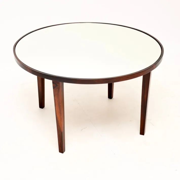 Pamono Vintage Mirrored Rosewood Coffee Table Discount