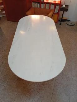 Pamono Vintage Model 302 Table with Marble Top by Angelo Mangiarotti for Bernini, 1950s Outlet