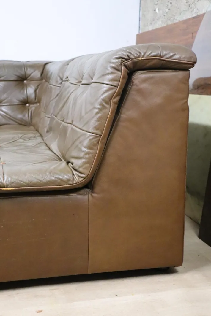 Pamono Vintage Modular Patchwork Leather Sofa, 1970s Hot