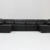 Pamono Vintage Modular Sectional Sofa in Black Leather, 1970s, Set of 6 Outlet