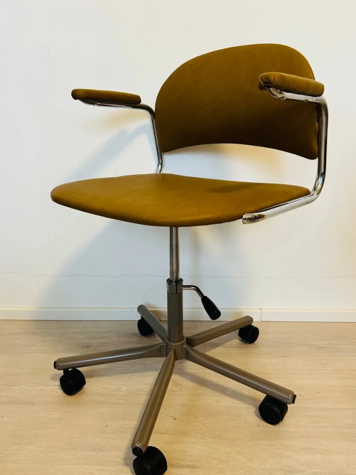 Pamono Vintage Mustard Office Desk Chair by Kovona, 1970s