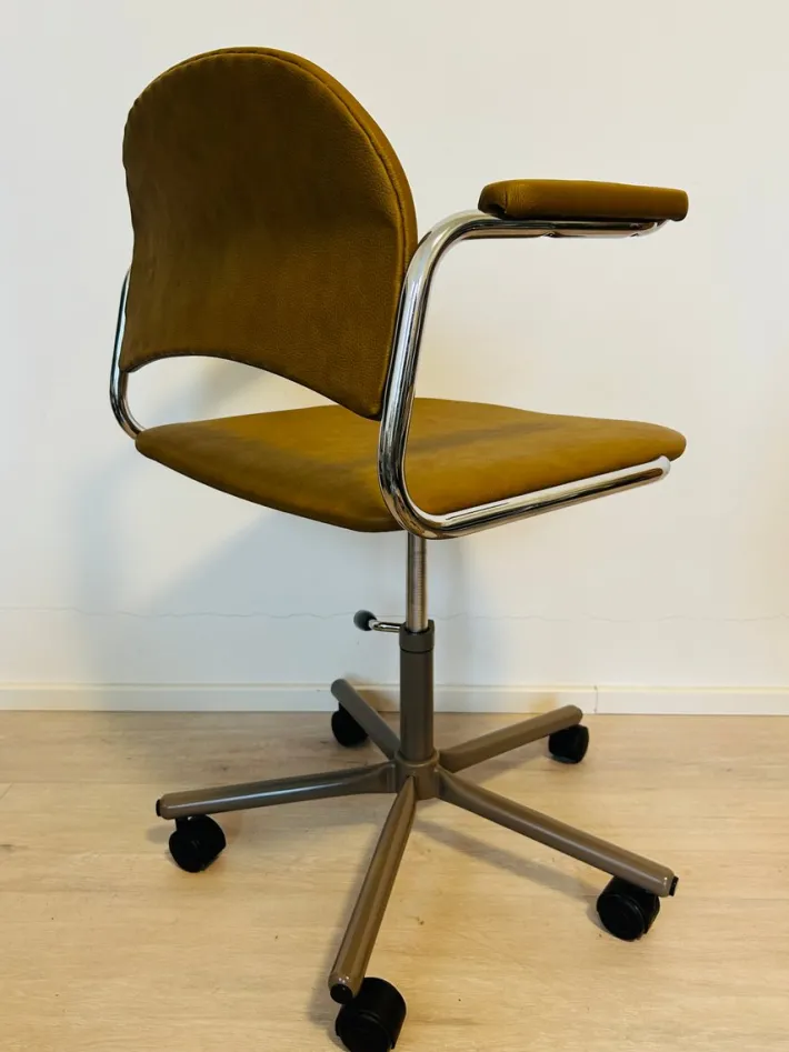 Pamono Vintage Mustard Office Desk Chair by Kovona, 1970s