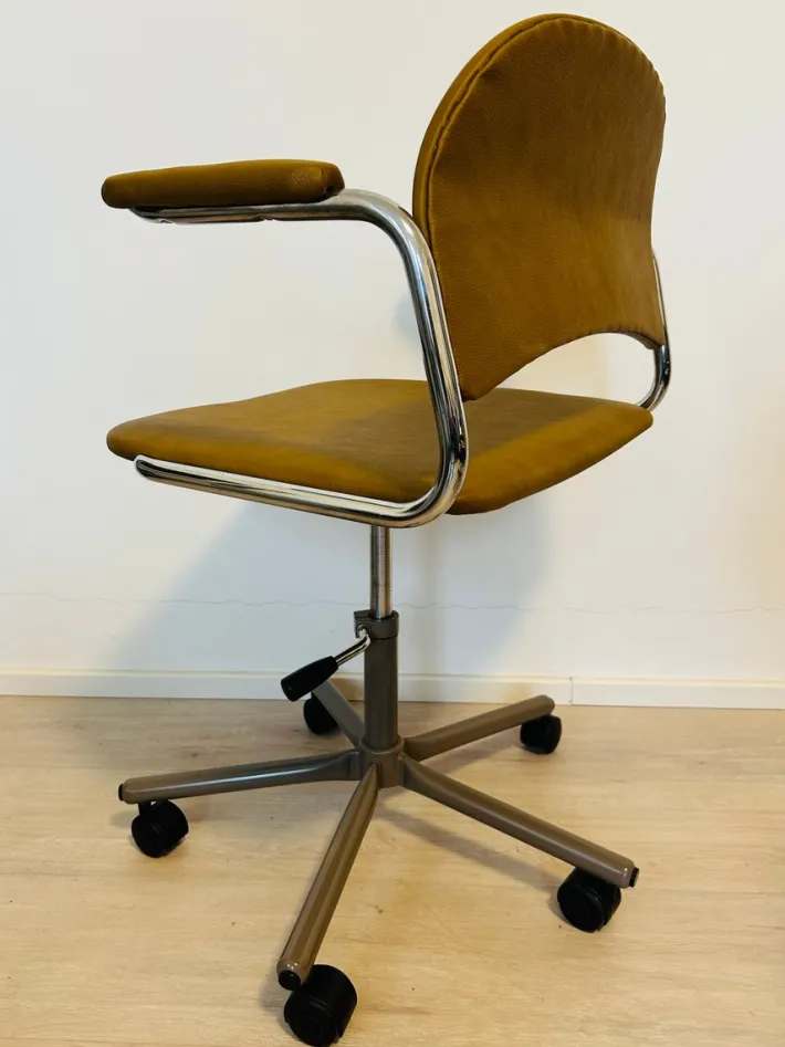 Pamono Vintage Mustard Office Desk Chair by Kovona, 1970s