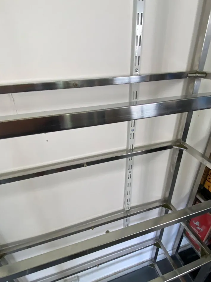 Pamono Vintage N2 Wall Shelf in Glass and Chrome, 1970 Best