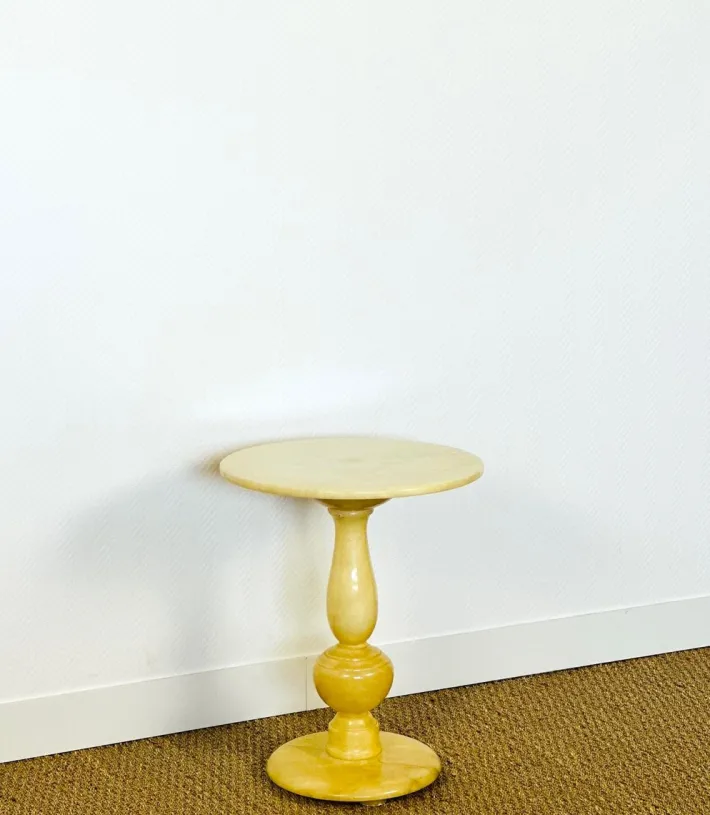 Pamono Vintage Natural Onyx Pedestal Table with Sculptural Design, 1960 Clearance