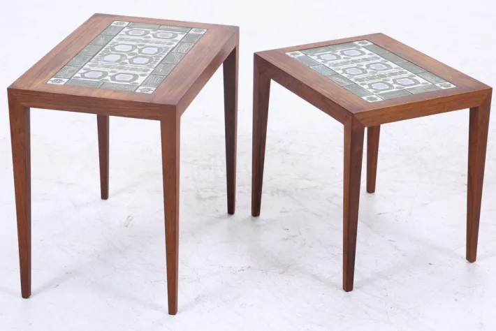 Pamono Vintage Nesting Tables by Severin Hansen for Haslev Møbelsnedkeri, 1960s, Set of 2 New