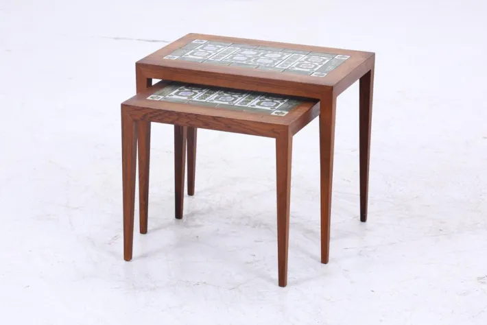 Pamono Vintage Nesting Tables by Severin Hansen for Haslev Møbelsnedkeri, 1960s, Set of 2 New