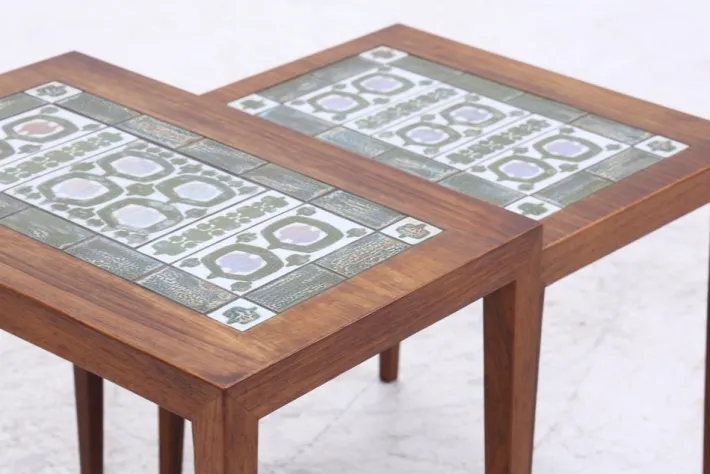 Pamono Vintage Nesting Tables by Severin Hansen for Haslev Møbelsnedkeri, 1960s, Set of 2 New