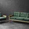 Pamono Vintage Norwegian Rosewood and Bottle Green Velour Sofa and Chair by Knut Sæter for Vatne Møbler, 1960s, Set of 2 Hot