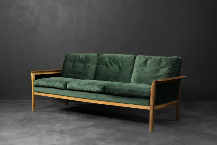 Pamono Vintage Norwegian Rosewood and Bottle Green Velour Sofa and Chair by Knut Sæter for Vatne Møbler, 1960s, Set of 2 Hot