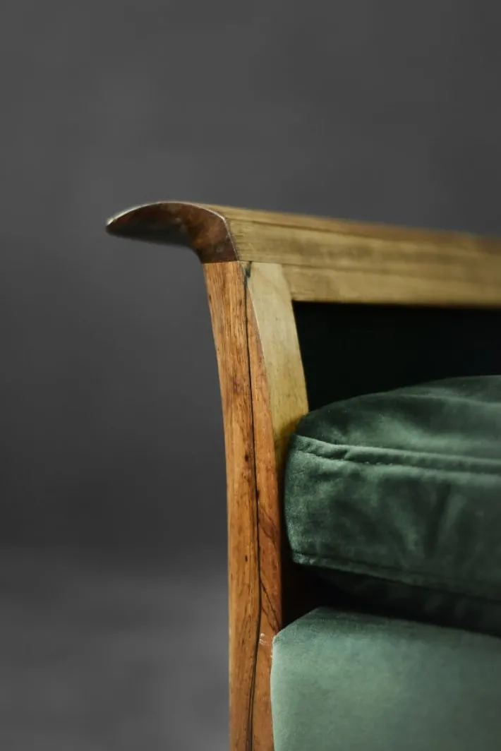 Pamono Vintage Norwegian Rosewood and Bottle Green Velour Sofa and Chair by Knut Sæter for Vatne Møbler, 1960s, Set of 2 Hot