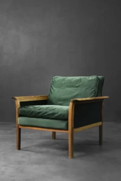 Pamono Vintage Norwegian Rosewood and Bottle Green Velour Sofa and Chair by Knut Sæter for Vatne Møbler, 1960s, Set of 2 Hot