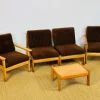 Pamono Vintage Oak and Corduroy Modular Living Room Set by Afra & Tobia Scarpa, 1960s, Set of 5